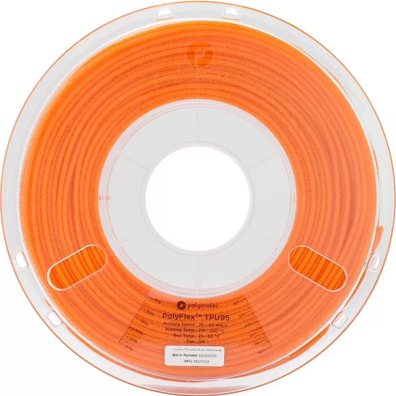 PolyFlex TPU95 Orange - 2.85mm - 750 g (2) PolyFlex TPU95 Orange - 2.85mm - 750 g (2)