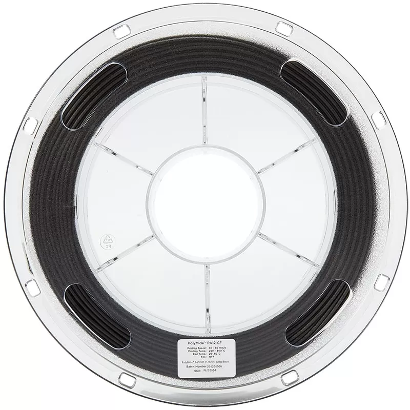 Polymide PA12-CF Noir - 1.75mm - 500 g (2) Polymide PA12-CF Noir - 1.75mm - 500 g (2)