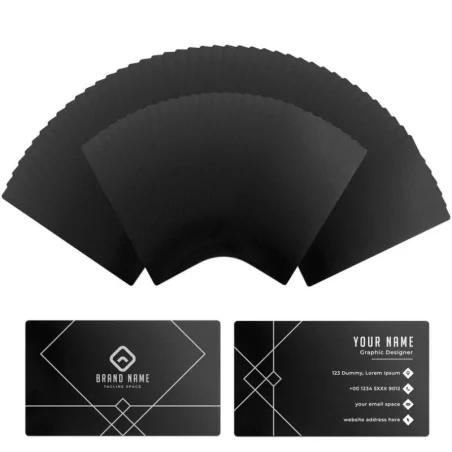 xTool Carte de visite en métal Noir x60