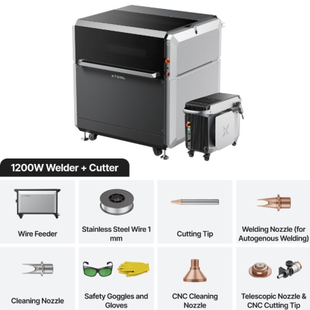 xTool MetalFab 1200W Soudage laser et découpe CNC