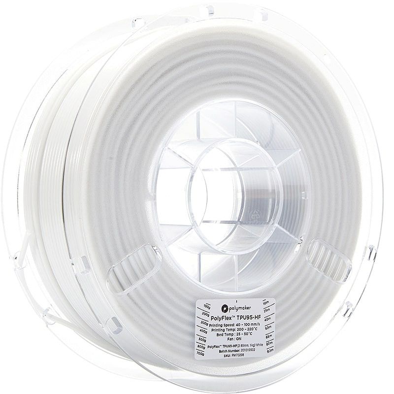 PolyFlex TPU95-HF Blanc - 2.85mm - 750 g