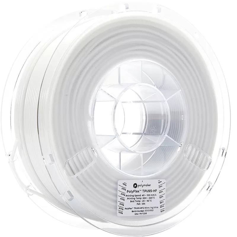 PolyFlex TPU95-HF Blanc - 2.85mm - 750 g PolyFlex TPU95-HF Blanc - 2.85mm - 750 g