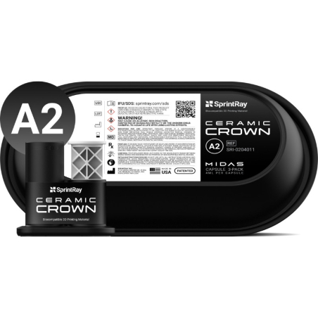 Capsules (x3) Ceramic Crown A2, SprintRay Midas