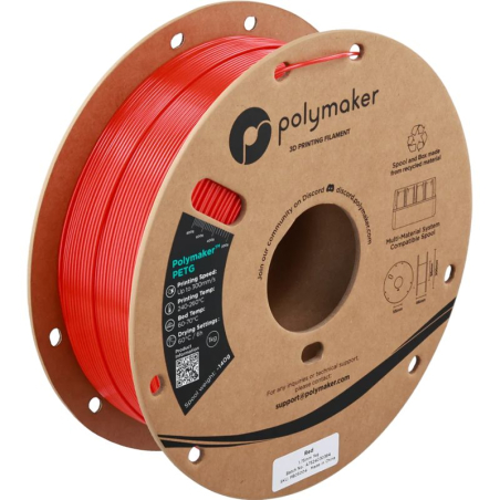 Polymaker PETG Rouge - 1,75mm - 1kg
