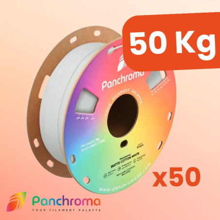 Pack x50 Panchroma™ PLA Matte Cotton White - 1.75mm - 50kg