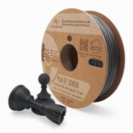 PLA 3D850 EF Nanovia (sans perturbateurs endocriniens) Gris - 1,75mm - 750g
