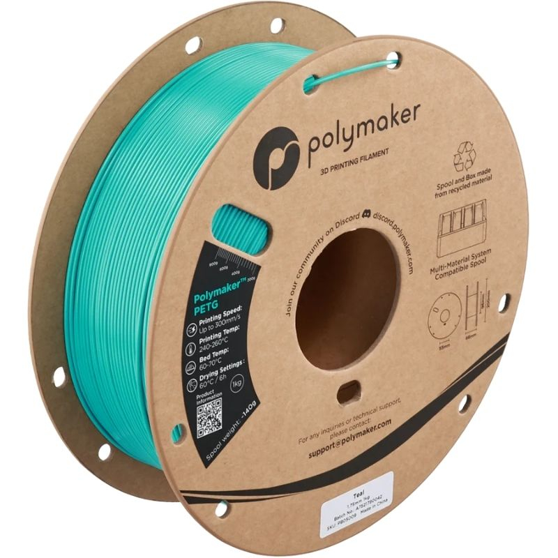 Polymaker PETG Teal (Turquoise) - 1,75mm - 1kg