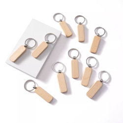 Porte-clés rectangulaires arrondis en bois x10 xTool