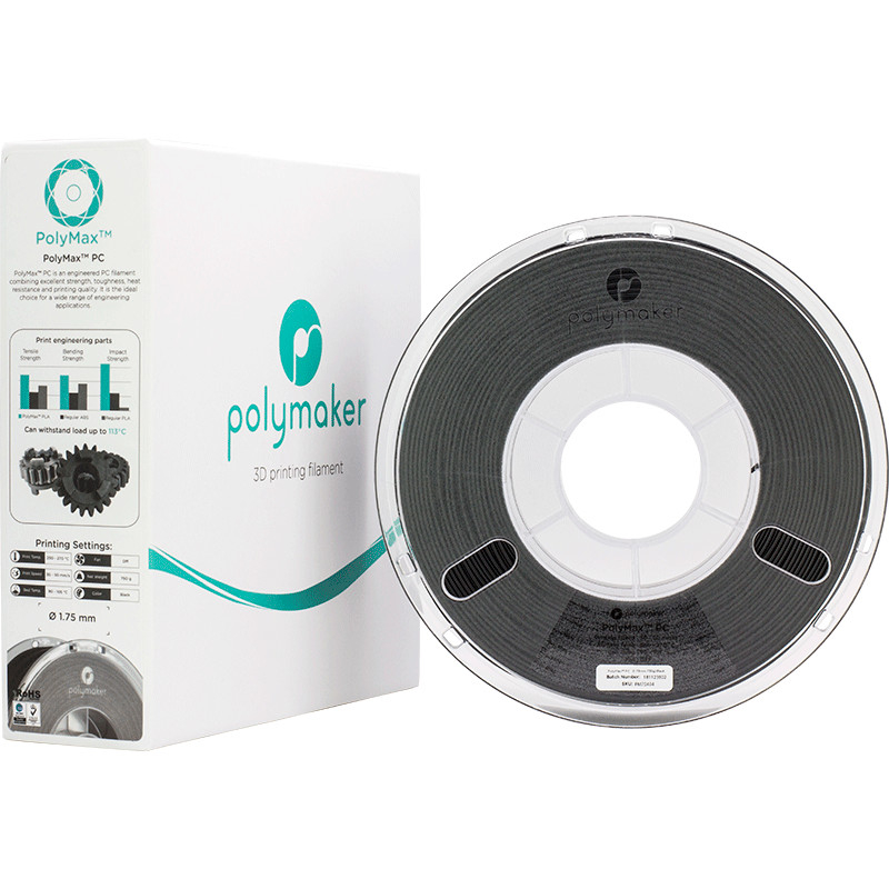 PolyMax PC-FR Noir - Filament Polymaker résistant à la chaleur
