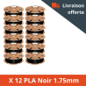 Pack PLA Noir X 12 bobines Forshape - 1.75mm - 750g Pack PLA Noir X 12 bobines Forshape - 1.75mm - 750g