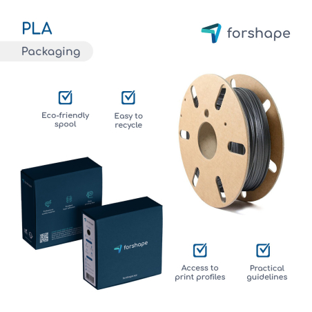 Pack PLA Noir X 12 bobines Forshape - 2.85mm - 750g Pack PLA Noir X 12 bobines Forshape - 2.85mm - 750g