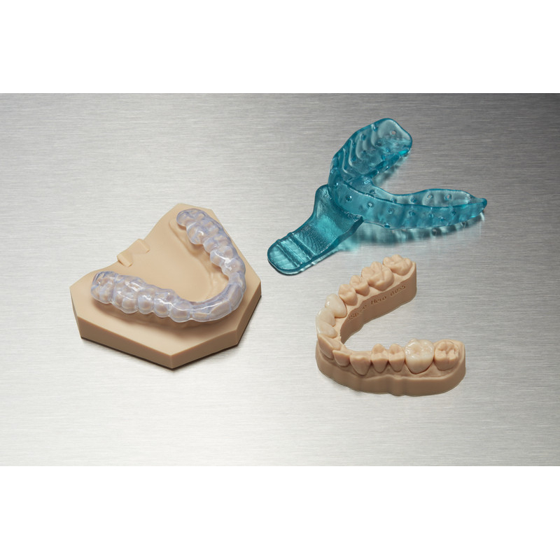 Mix dental model Formlabs avec porte empreinte et gouttière de bruxisme