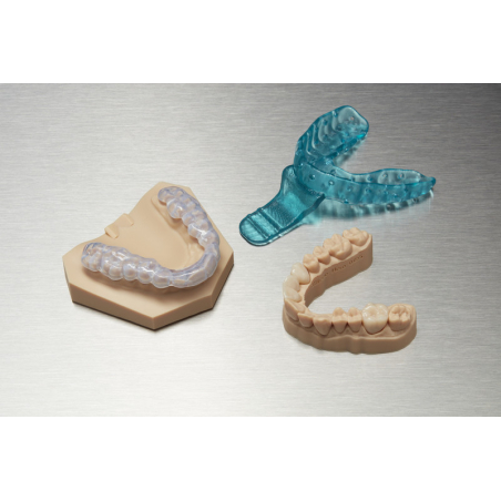 Mix dental model Formlabs avec porte empreinte et gouttière de bruxisme Mix dental model Formlabs avec porte empreinte et gouttière de bruxisme