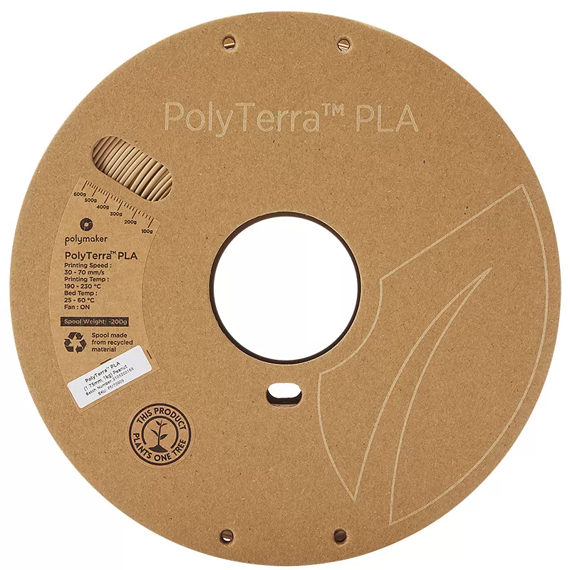 PolyTerra PLA Cacahuète (Peanut) - 1.75mm - 1 kg PolyTerra PLA Cacahuète (Peanut) - 1.75mm - 1 kg