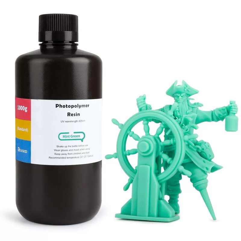 Résine ABS-like Vert Menthe Elegoo - 1000 ml Résine ABS-like Vert Menthe Elegoo - 1000 ml