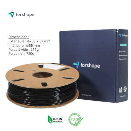 PLA Vert Foncé Forshape Premium - 2.85mm - 750g PLA Vert Foncé Forshape Premium - 2.85mm - 750g