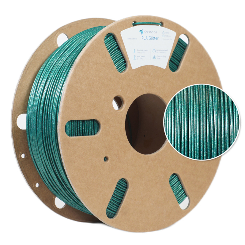 PLA Glitter Vert Forshape - 1.75mm - 1Kg PLA Glitter Vert Forshape - 1.75mm - 1Kg