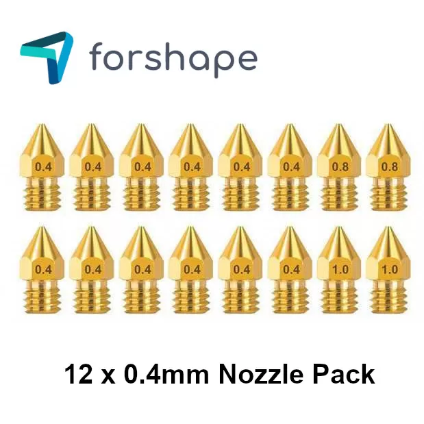Lot de 12 Buses Laiton MK8 Forshape 0.4mm