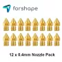 Lot de 12 Buses Laiton MK8 Forshape 0.4mm Lot de 12 Buses Laiton MK8 Forshape 0.4mm