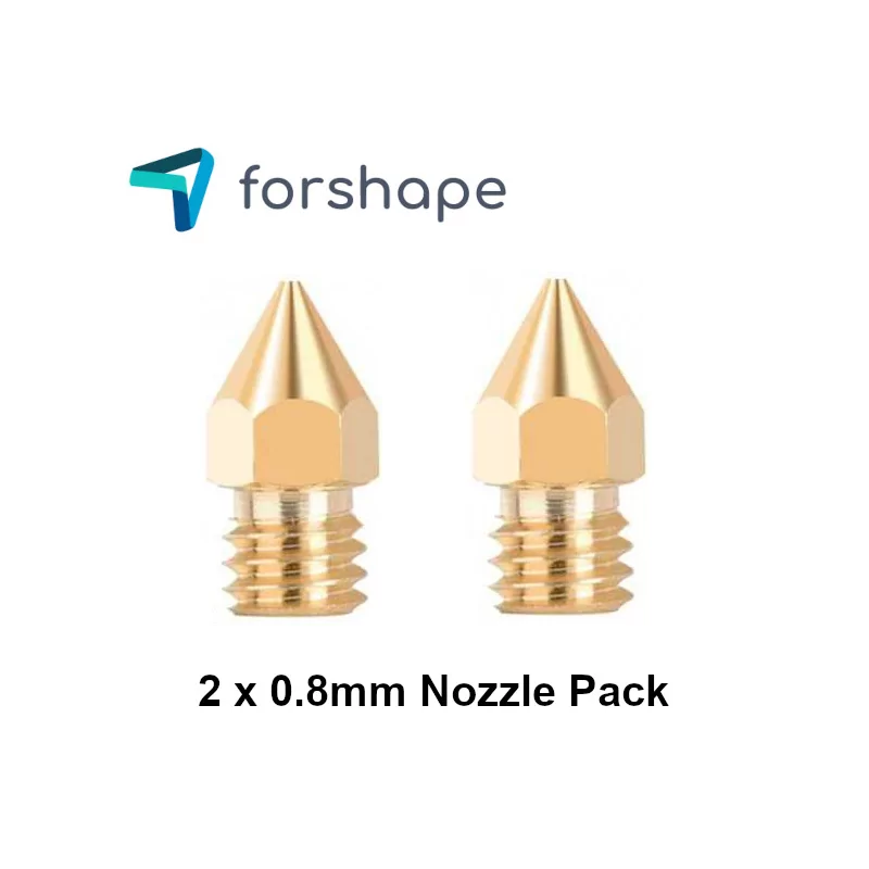 Lot de 2 Buses Laiton MK8 Forshape 0.8mm Lot de 2 Buses Laiton MK8 Forshape 0.8mm