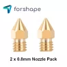 Lot de 2 Buses Laiton MK8 Forshape 0.8mm Lot de 2 Buses Laiton MK8 Forshape 0.8mm