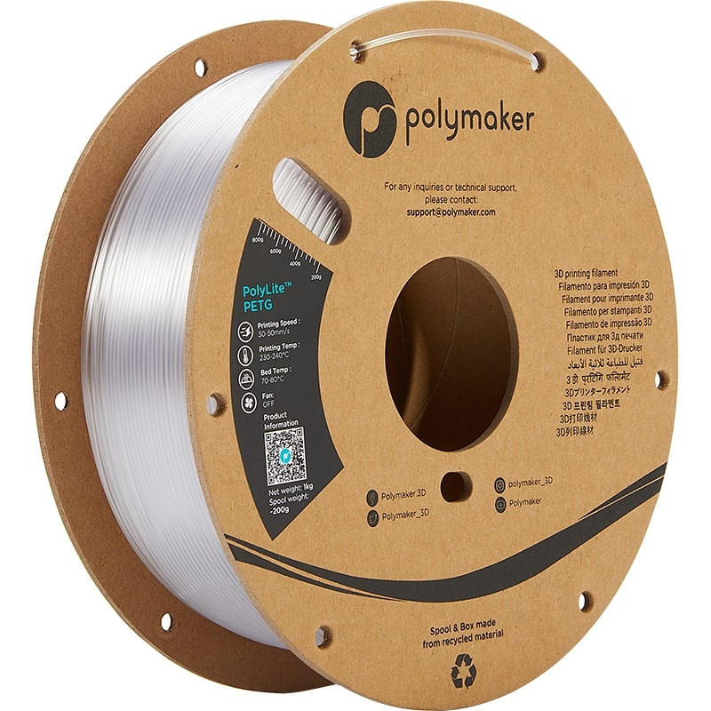 PolyLite PETG Transparent - 1.75mm - 1 kg