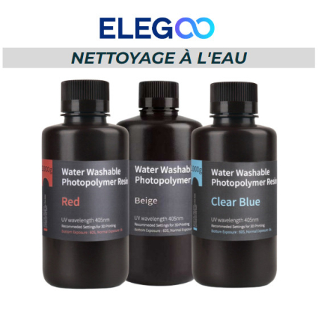 Pack Résine 3D lavable à l'eau Elegoo - 3L