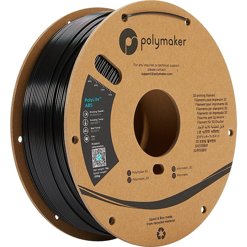 Filament ABS Noir PolyLite - 1.75mm - 1 kg