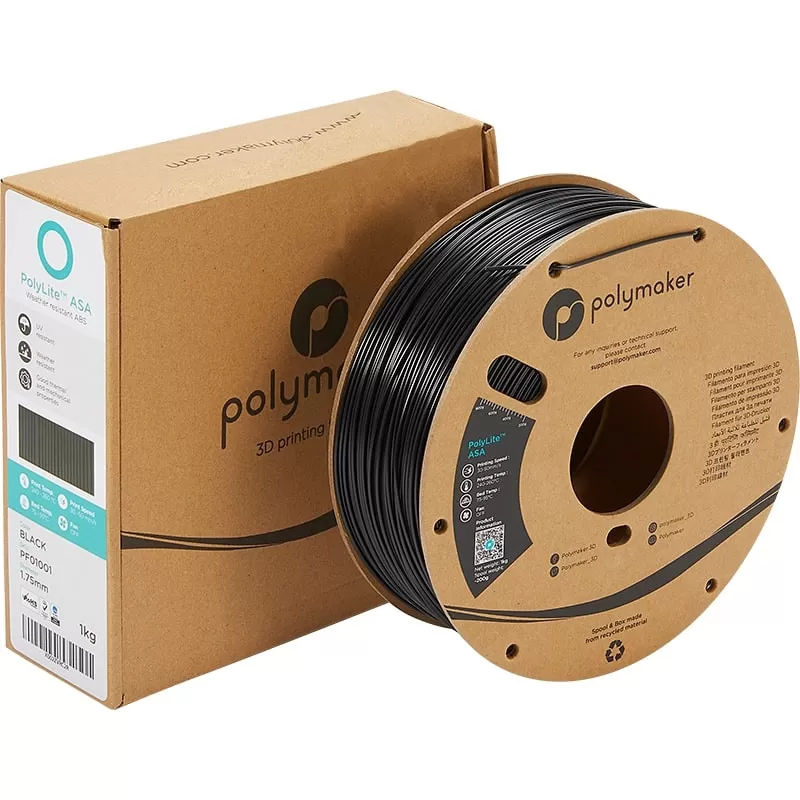 PolyLite ASA Noir - 1.75mm - 1 kg - packaging PolyLite ASA Noir - 1.75mm - 1 kg - packaging