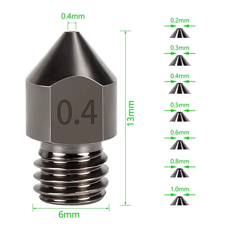 Flaare - Lot de 10 buses 0,4 mm - Buse d'imprimante 3D pour Ender