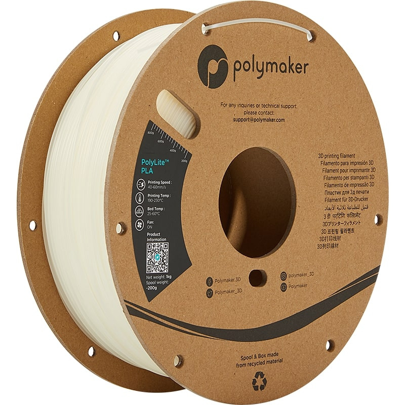 PolyLite PLA Naturel - 1.75mm - 1 kg