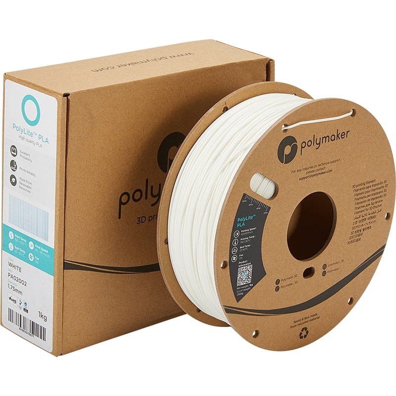 Packaging PolyLite_PLA_Blanc_1.75mm_1kg