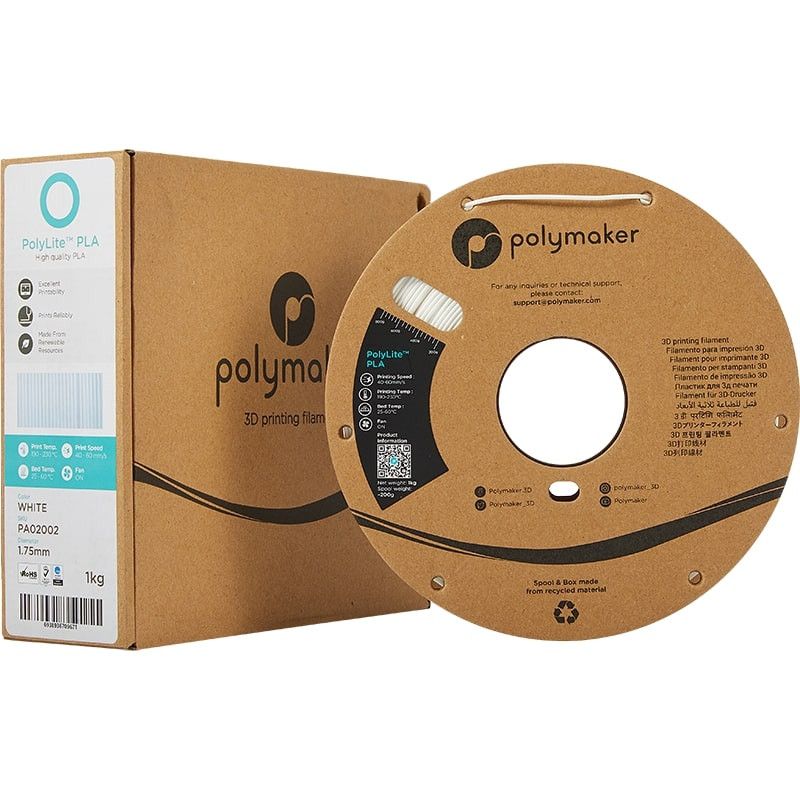 PolyLite PLA Blanc - 1.75mm - 1 kg