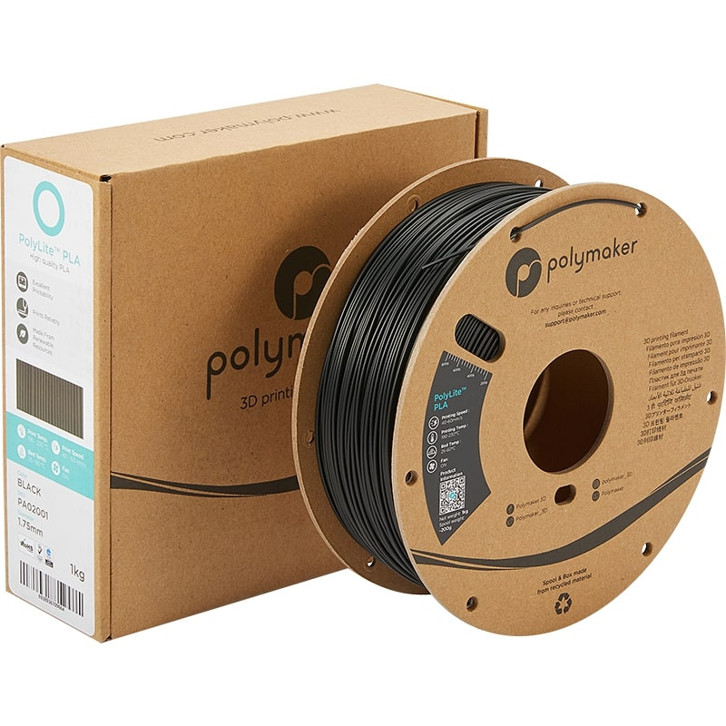 PolyLite PLA Noir - 1.75mm - 1 kg