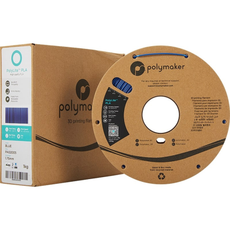 Packaging carton PolyLite PLA Bleu - 1.75mm - 1 kg