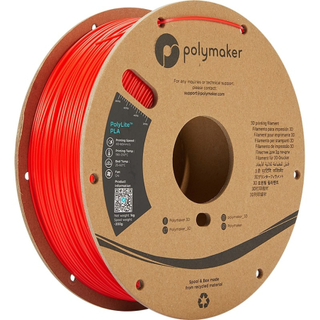 PolyLite PLA Rouge - 1.75mm - 1 kg