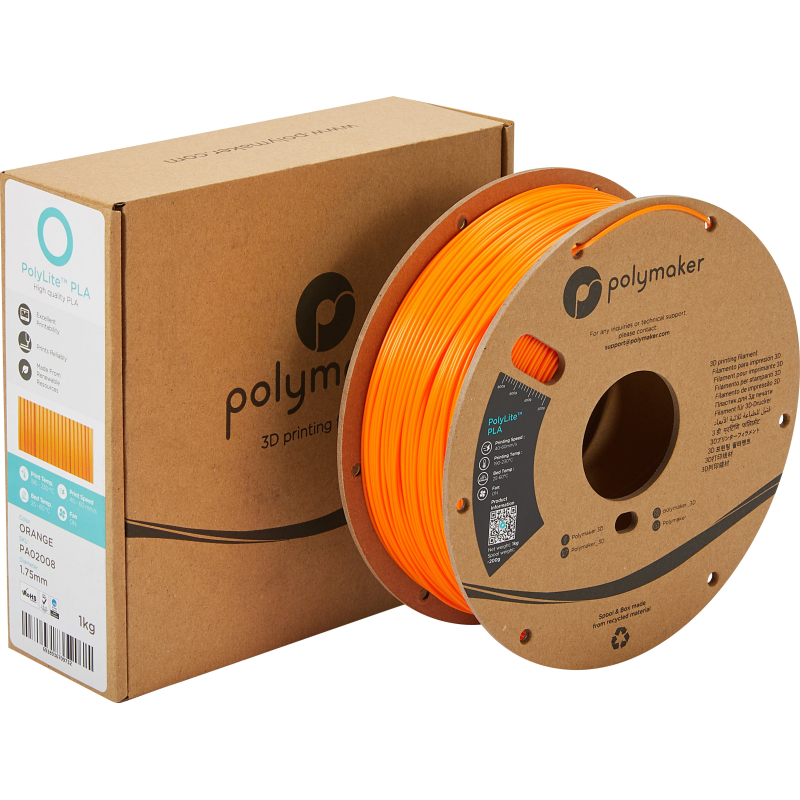 Packaging PolyLite PLA Orange - 1.75mm - 1 kg