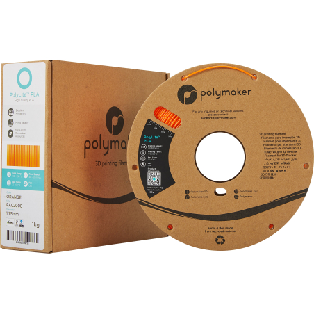 Packaging PolyLite PLA Orange - 1.75mm - 1 kg Packaging PolyLite PLA Orange - 1.75mm - 1 kg
