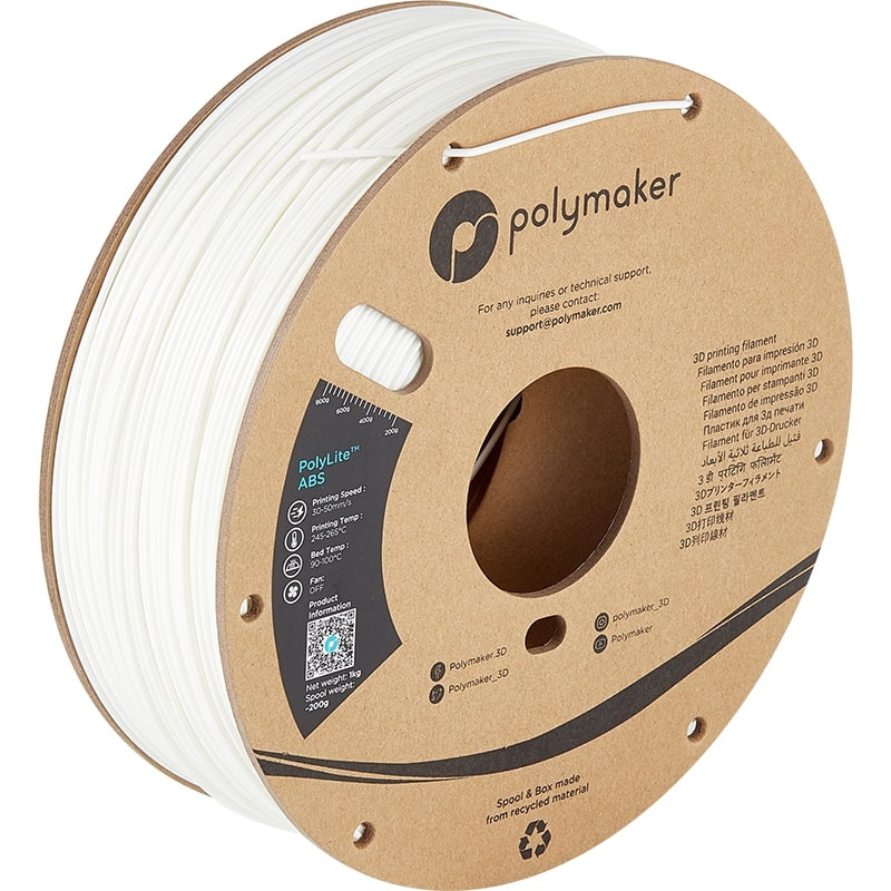 Filament ABS Blanc Polymaker - 1.75mm - 1 kg