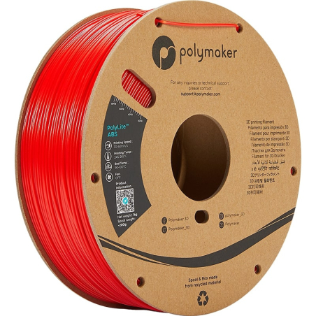 PolyLite ABS Rouge - 1.75mm - 1 kg