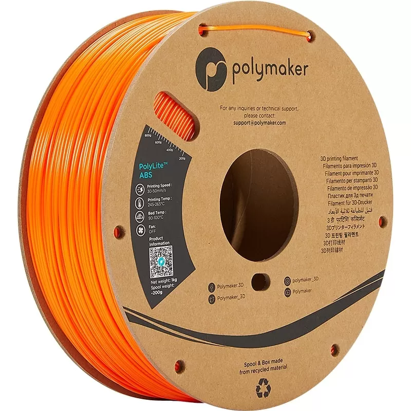 PolyLite ABS Orange - 2.85mm - 1 kg PolyLite ABS Orange - 2.85mm - 1 kg