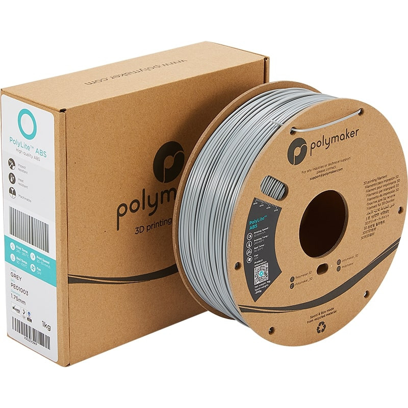 Emballage PolyLite ABS Gris - 1.75mm - 1 kg