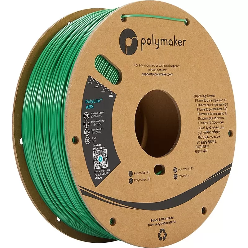 PolyLite ABS Vert - 1.75mm - 1 kg PolyLite ABS Vert - 1.75mm - 1 kg