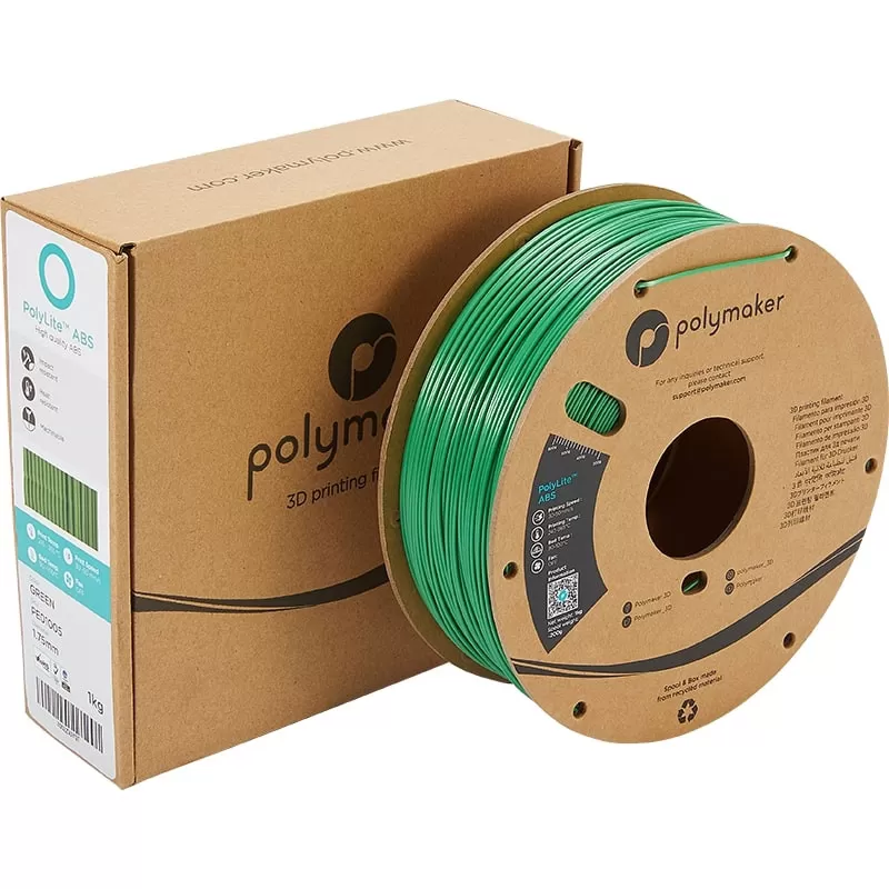 Emballage PolyLite ABS Vert - 1.75mm - 1 kg Emballage PolyLite ABS Vert - 1.75mm - 1 kg