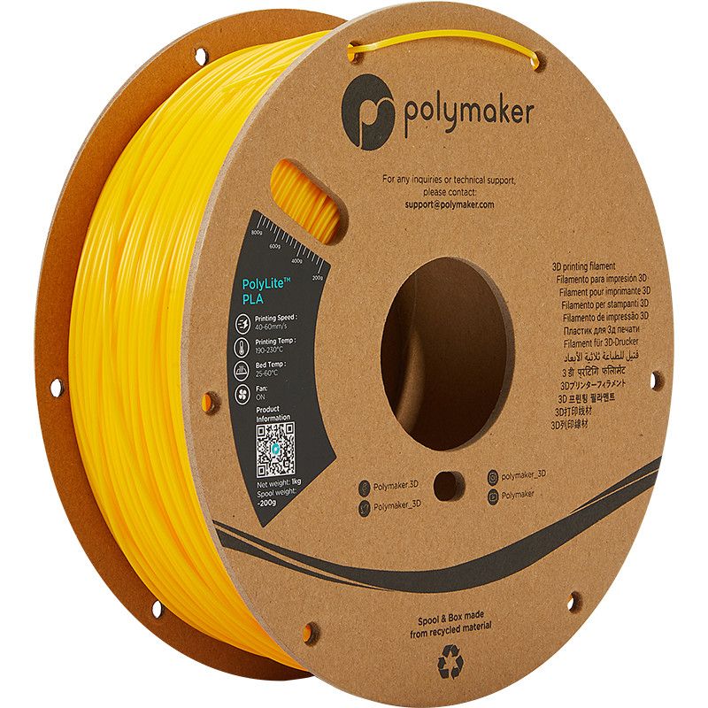 PolyLite PLA Jaune - 2.85mm - 1 kg