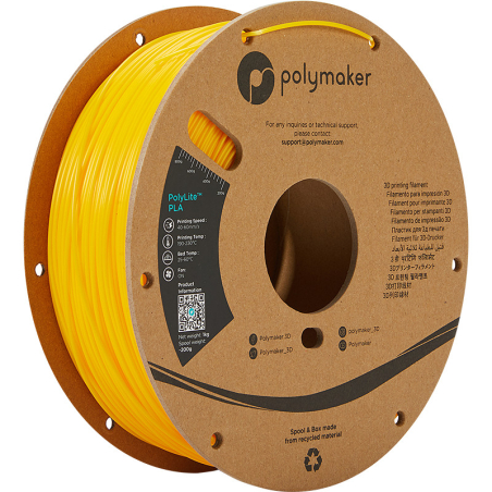 PolyLite PLA Jaune - 2.85mm - 1 kg PolyLite PLA Jaune - 2.85mm - 1 kg