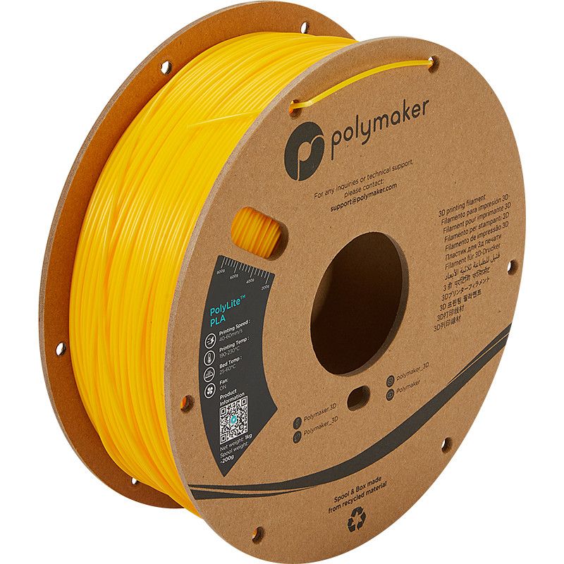 Filament PLA Jaune PolyLite - 2.85mm - 1 kg