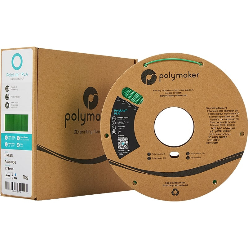 Packaging PolyLite PLA Vert - 2.85mm - 1 kg