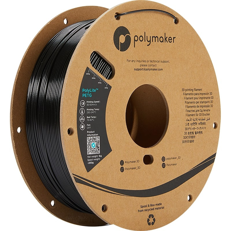 PolyLite PETG Noir - 2.85mm - 1 kg