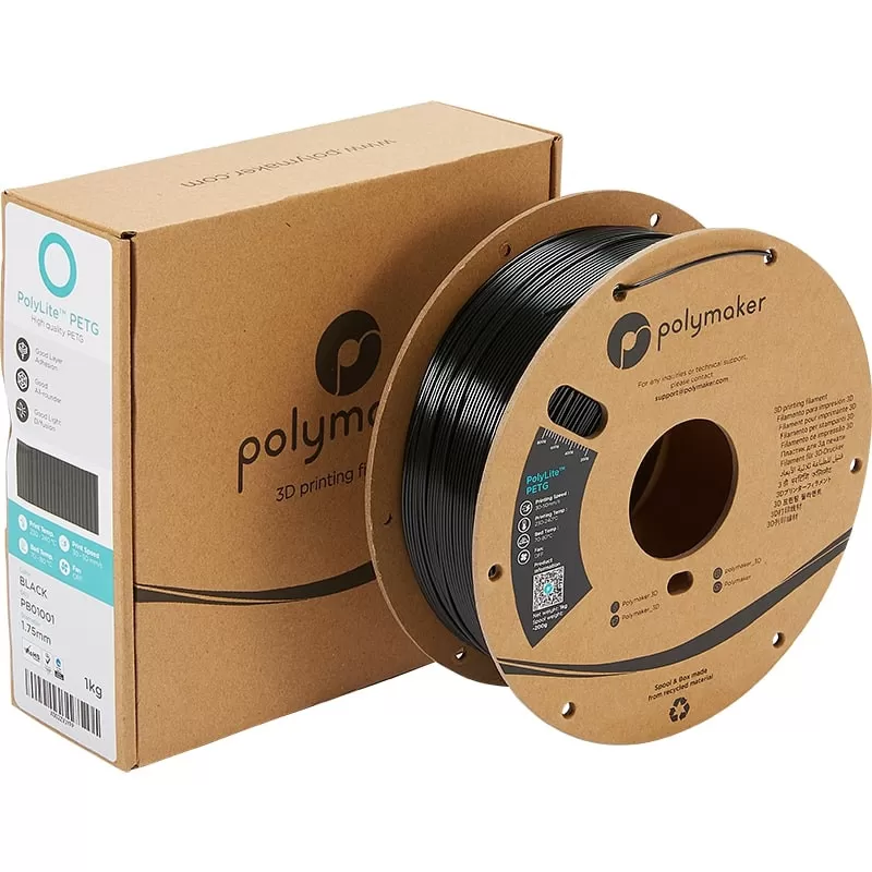 Emballage PolyLite PETG Noir - 2.85mm - 1 kg Emballage PolyLite PETG Noir - 2.85mm - 1 kg